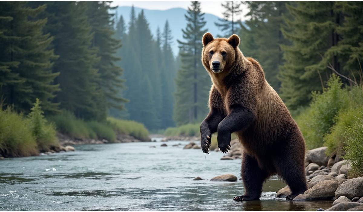 Grizzly dans un parc canadien