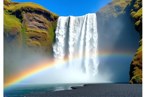 Chute d'eau majestueuse en Islande